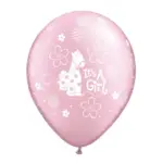 Latexballon mit Motiv It’s a Girl – Rosa