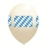 Latexballon mit Motiv Bayern-Rauten – Creme