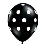 Latexballon mit Motiv Punkte – Schwarz & Weiß