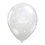 Latexballon mit Motiv Just Married – Silber