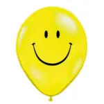 Latexballon mit Motiv Smiley – Gelb