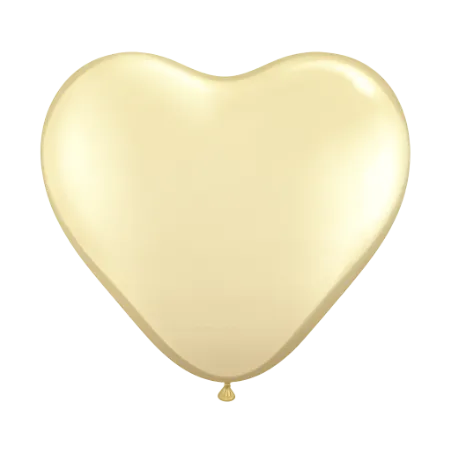 Cremefarbener Latexballon in Herzform