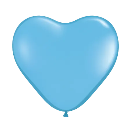Hellblauer Latexballon in Herzform