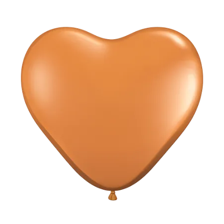 Pfirsichfarbener Latexballon in Herzform