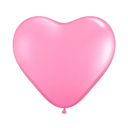 Pastellrosafarbener Latexballon in Herzform