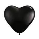 Latexballon Herzform – Schwarz