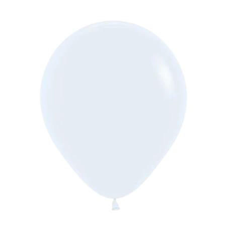 WeiĂźer Pastell-Latexballon in klassischer Tropfenform