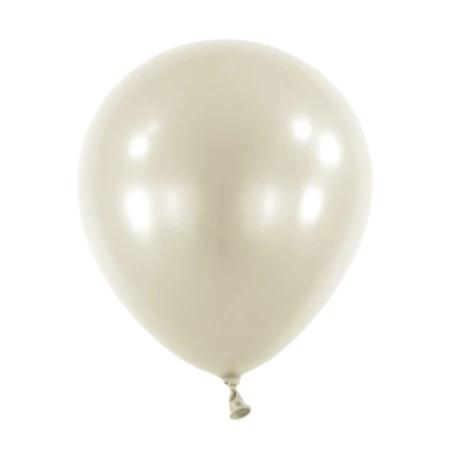 Latexballon in Tropfenform in Metallic Kalt WeiĂź