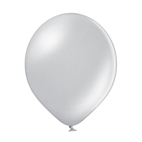 Latexballon in Tropfenform in Metallic Silber