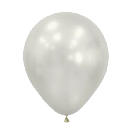 Latexballon in Tropfenform in Metallic AusternweiĂź