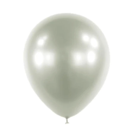 Latexballon in Tropfenform in Metallic Platin
