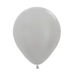 Latexballon Metallic – Silber | Silbergrau