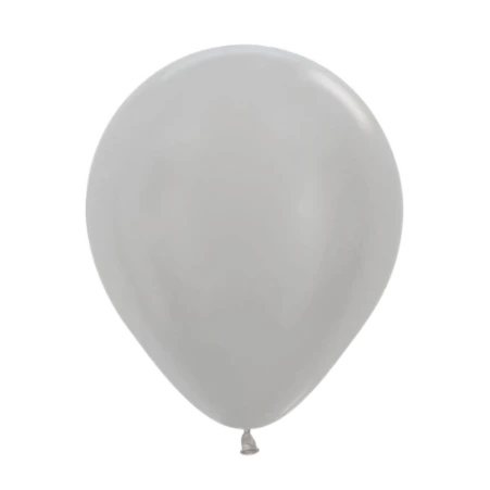 Latexballon in Tropfenform in Metallic Silber