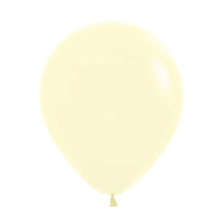 Cremegelber Pastell-Latexballon in klassischer Tropfenform