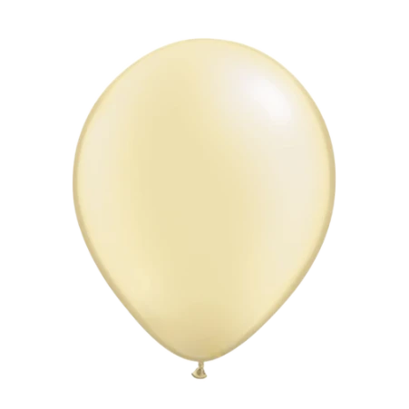 Latexballon in Tropfenform in Metallic Elfenbein