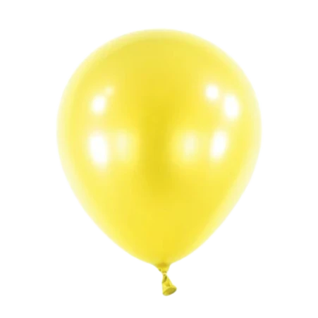 Latexballon in Tropfenform in Metallic Sonnengelb
