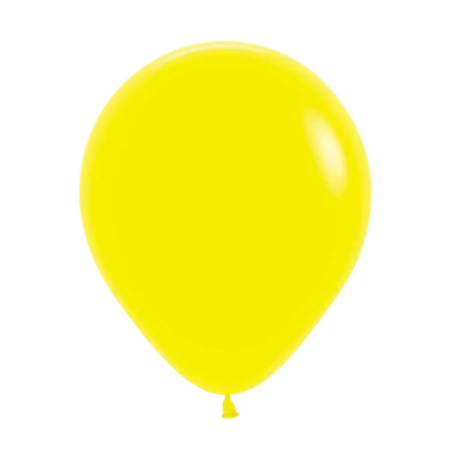 Kräftig gelber Pastell-Latexballon in klassischer Tropfenform