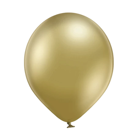 Goldener Latexballon in Tropfenform mit Spiegelglanz