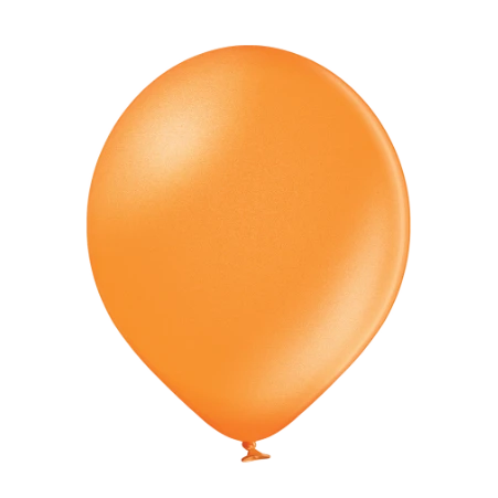 Latexballon in Tropfenform in Metallic Leuchtorange