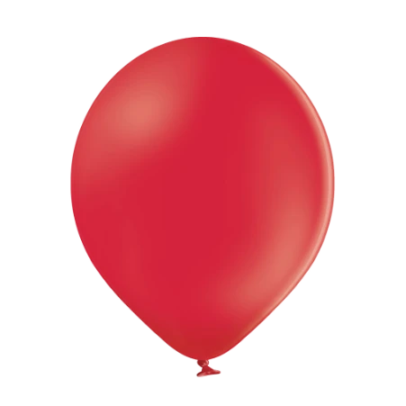 Roter Pastell-Latexballon in klassischer Tropfenform