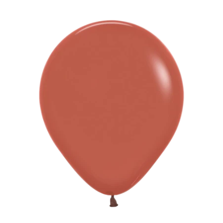 Terrakottafarbener Pastell-Latexballon in klassischer Tropfenform