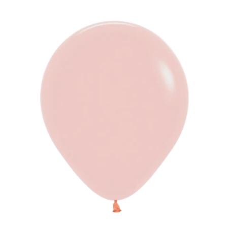 Hellrosa matter Latexballon in klassischer Tropfenform