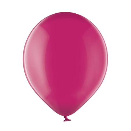 Fuchsiafarbener transparenter Latexballon in klassischer Tropfenform