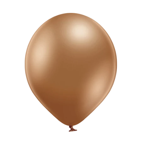 Kupferfarbener Latexballon in Tropfenform mit Spiegelglanz