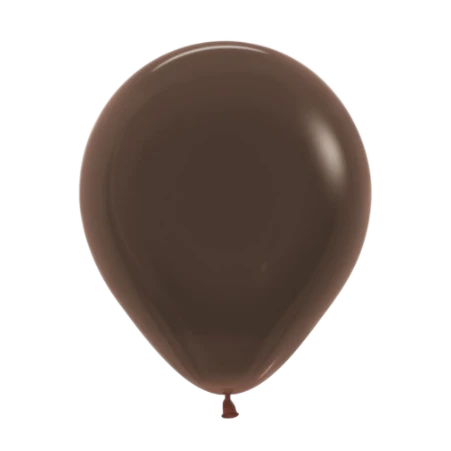 Dunkelbrauner Pastell-Latexballon in klassischer Tropfenform