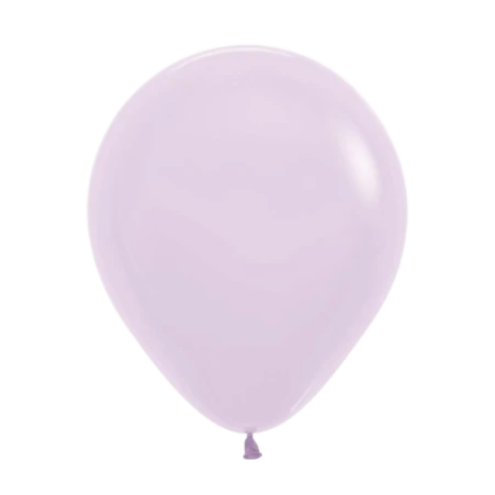 Matt fliederfarbener Latexballon in klassischer Tropfenform