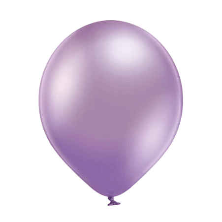Lila Latexballon in Tropfenform mit Spiegelglanz