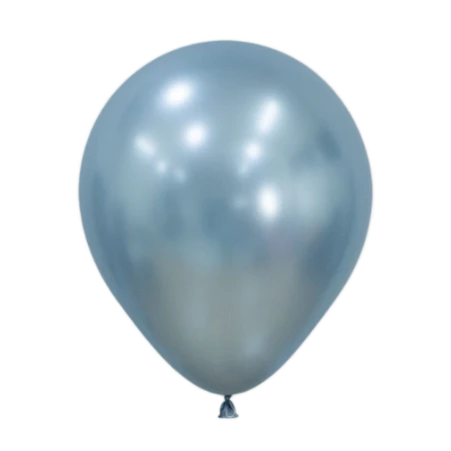 Latexballon in Tropfenform in Metallic Arktisblau
