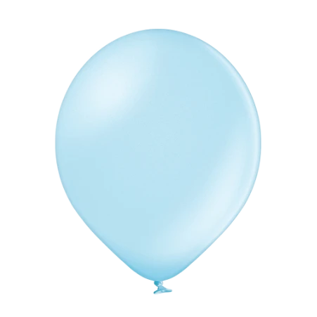 Latexballon in Tropfenform in Metallic Hellblau
