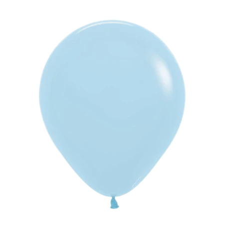 Matt blauer Latexballon in klassischer Tropfenform