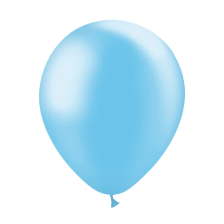 Latexballon in Tropfenform in Metallic Himmelblau