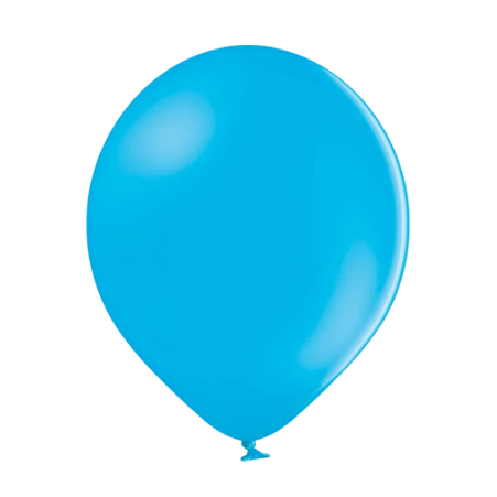 Cyanfarbener Pastell-Latexballon in klassischer Tropfenform
