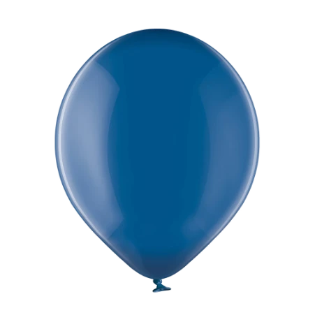 Kristallblauer transparenter Latexballon in klassischer Tropfenform