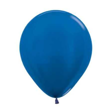 Latexballon in Tropfenform in Metallic Königsblau