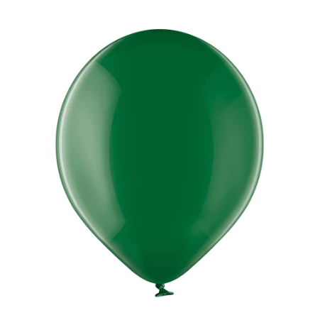 Kristallgrüner transparenter Latexballon in klassischer Tropfenform