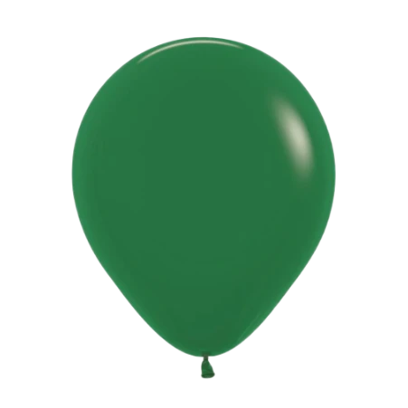Waldgrüner Pastell-Latexballon in klassischer Tropfenform