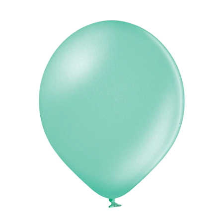 Latexballon in Tropfenform in Metallic Hellgrün