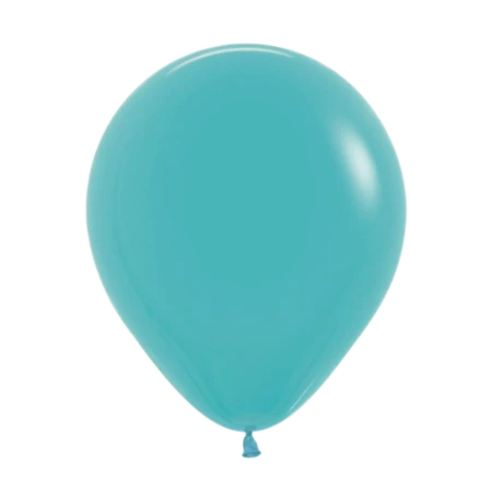 Karibikblauer Pastell-Latexballon in klassischer Tropfenform