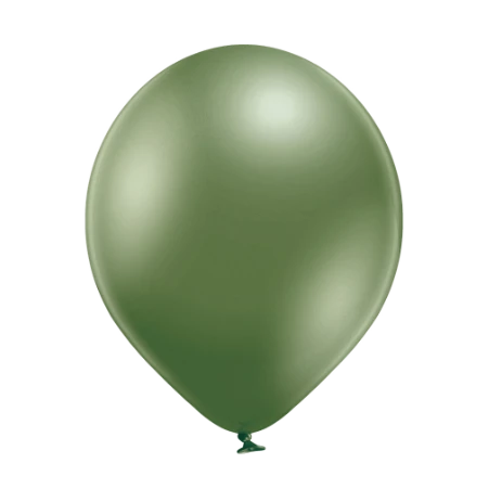 Limettengrüner Latexballon in Tropfenform mit Spiegelglanz