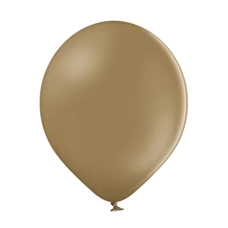 Mandelfarbener Pastell-Latexballon in klassischer Tropfenform