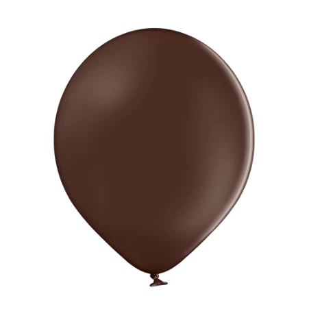 Kakaobrauner Pastell-Latexballon in klassischer Tropfenform