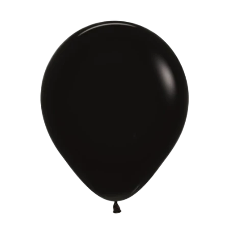 Schwarzer Pastell-Latexballon in klassischer Tropfenform