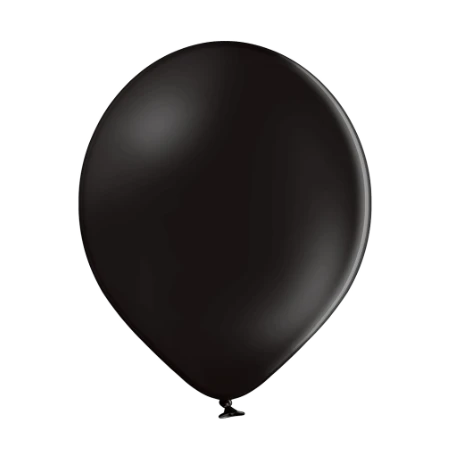 Schwarzer Pastell-Latexballon in klassischer Tropfenform