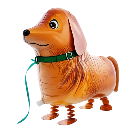 Airwalker-Folienballon in Form eines Golden Retrievers