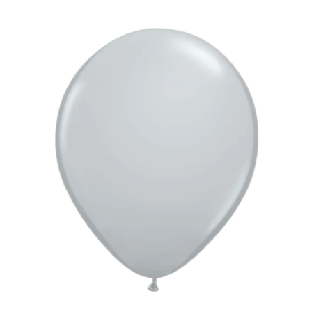 Grauer Latexballon in klassischer Tropfenform