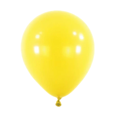 Sonnengelber Latexballon in klassischer Tropfenform